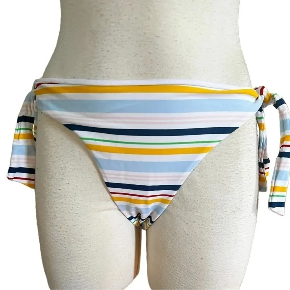 Cabana Del Sol Swimsuit Stripe Bikini Size L NWOT